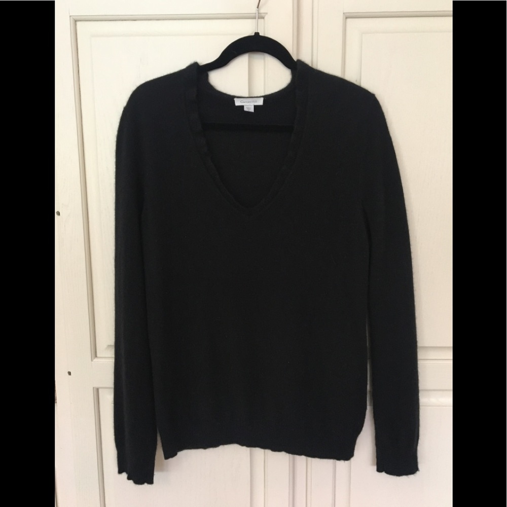 Black 100% Cashmere sweater/Garnet Hill. Women’s M